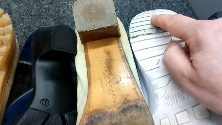 suela de zapato que resbala