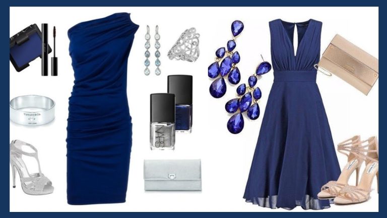 Vestido de noche azul marino: ¿con qué zapatos combinarlo?