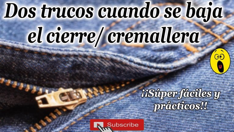 que hacer si el cierre del pantalón se baja