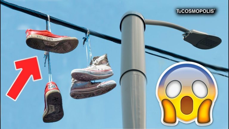 que significa cuando hay zapatos colgados en los cables