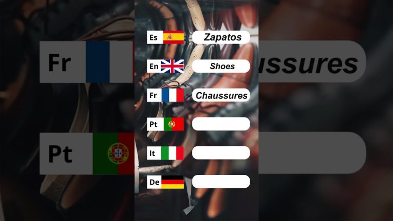 Zapatos en diferentes idiomas: guía completa de traducciones y significados